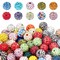 100 Pieces 10mm Crystal Beads Rhinestones Beads Pave Disco Ball Beads Mixed Color Polymer Clay Diamond Round Beads for Summer Bling Pen Bracelet Necklace Earring Jewelry Making Christmas